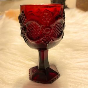 Vintage Avon Cape Cod Ruby Red Glass Goblet